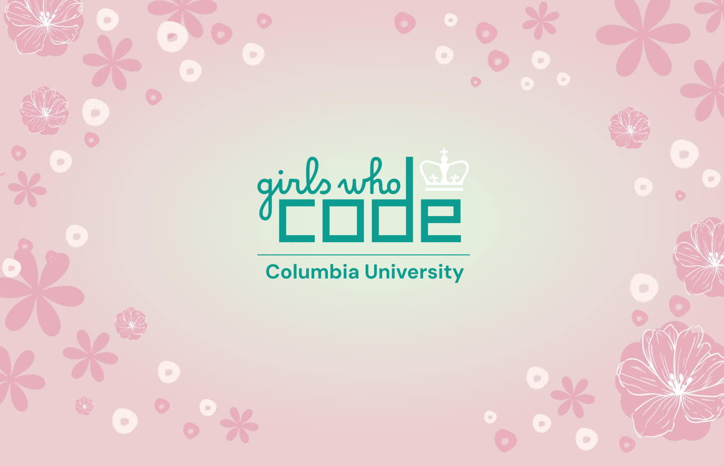 Girls Who Code at Columbia illustrated banner